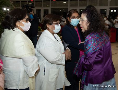 El Comandante Daniel Ortega y la Compañera Rosario Murillo presidieron acto en ocasión del Día Internacional de la Mujer