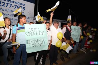 Pueblo de Nicaragua recibe a Su Eminencia el Cardenal Leopoldo Brenes