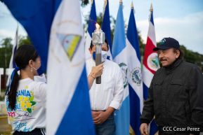 Recibimiento de la Antorcha de la Unión Centroamericana