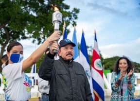 Recibimiento de la Antorcha de la Unión Centroamericana