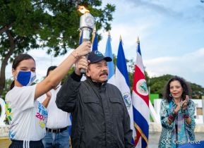 Recibimiento de la Antorcha de la Unión Centroamericana