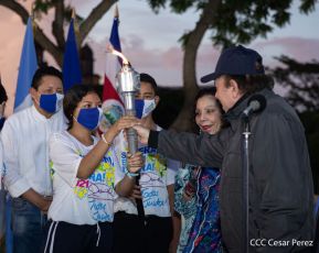 Recibimiento de la Antorcha de la Unión Centroamericana