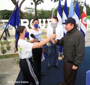 Recibimiento de la Antorcha de la Unión Centroamericana