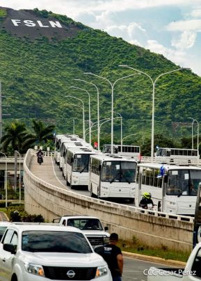 Llegan a Nicaragua 150 nuevos buses para el pueblo 