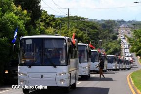 Llegan a Nicaragua 150 nuevos buses para el pueblo 