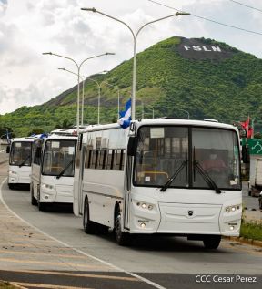 Llegan a Nicaragua 150 nuevos buses para el pueblo 