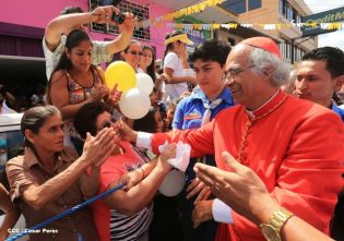 Jubiloso pueblo de Matagalpa recibe al Cardenal Leopoldo Brenes  