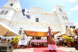Jubiloso pueblo de Matagalpa recibe al Cardenal Leopoldo Brenes  