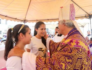 Jubiloso pueblo de Matagalpa recibe al Cardenal Leopoldo Brenes  