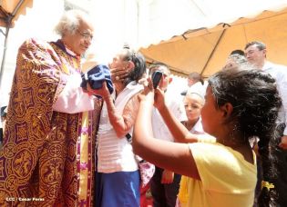 Jubiloso pueblo de Matagalpa recibe al Cardenal Leopoldo Brenes  