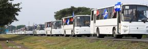 Segunda flota de buses rusos, porque  aquí Todos los Triunfos son del Pueblo!