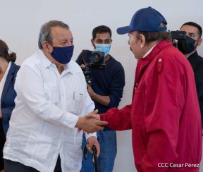 Reunión del Presidente Daniel Ortega y Compañera Rosario con el Presidente de Honduras Juan Orlando Hernández