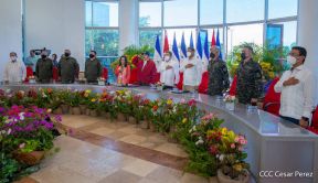 Reunión del Presidente Daniel Ortega y Compañera Rosario con el Presidente de Honduras Juan Orlando Hernández