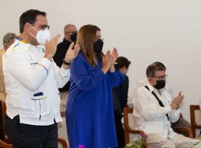 Reunión del Presidente Daniel Ortega y Compañera Rosario con el Presidente de Honduras Juan Orlando Hernández