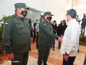 Reunión del Presidente Daniel Ortega y Compañera Rosario con el Presidente de Honduras Juan Orlando Hernández