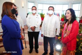 Reunión del Presidente Daniel Ortega y Compañera Rosario con el Presidente de Honduras Juan Orlando Hernández