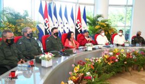 Reunión del Presidente Daniel Ortega y Compañera Rosario con el Presidente de Honduras Juan Orlando Hernández