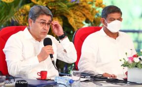 Reunión del Presidente Daniel Ortega y Compañera Rosario con el Presidente de Honduras Juan Orlando Hernández