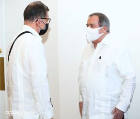 Reunión del Presidente Daniel Ortega y Compañera Rosario con el Presidente de Honduras Juan Orlando Hernández