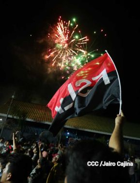 Pueblo celebra victoria del FSLN en las Elecciones Soberanas 2021