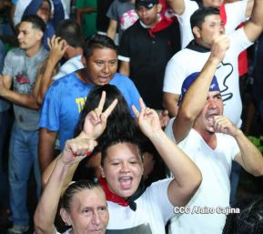 Pueblo celebra victoria del FSLN en las Elecciones Soberanas 2021