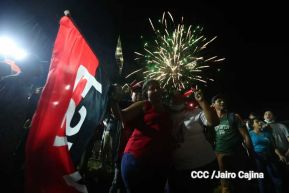 Pueblo celebra victoria del FSLN en las Elecciones Soberanas 2021