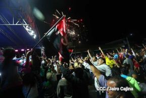 Pueblo celebra victoria del FSLN en las Elecciones Soberanas 2021