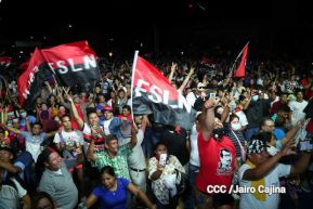 Pueblo celebra victoria del FSLN en las Elecciones Soberanas 2021