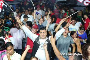 Pueblo celebra victoria del FSLN en las Elecciones Soberanas 2021