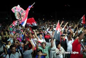 Pueblo celebra victoria del FSLN en las Elecciones Soberanas 2021