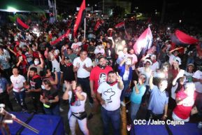 Pueblo celebra victoria del FSLN en las Elecciones Soberanas 2021