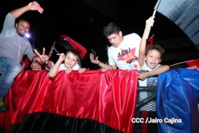 Pueblo celebra victoria del FSLN en las Elecciones Soberanas 2021