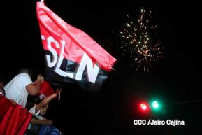Pueblo celebra victoria del FSLN en las Elecciones Soberanas 2021