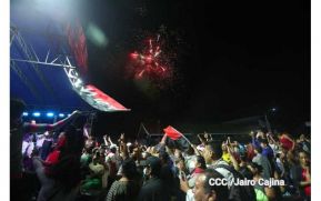 Pueblo celebra victoria del FSLN en las Elecciones Soberanas 2021