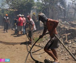 Cinco casas totalmente quemadas en barrio La Arenera de Ciudad Sandino