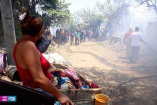Cinco casas totalmente quemadas en barrio La Arenera de Ciudad Sandino