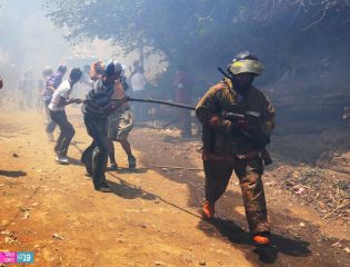 Cinco casas totalmente quemadas en barrio La Arenera de Ciudad Sandino