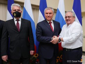 Delegación de la Federación Rusa, encabezada por el Presidente de la Duma Estatal de Rusia visitó Nicaragua