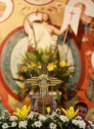 Feligreses de parroquia Espíritu Santo reciben gozosos al Cardenal Brenes