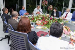 Encuentro del Presidente Daniel Ortega y Vicepresidenta Rosario Murillo con Presidente del BCIE