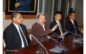 Presidente Daniel Ortega en encuentro con delegación de empresa estatal PowerChina