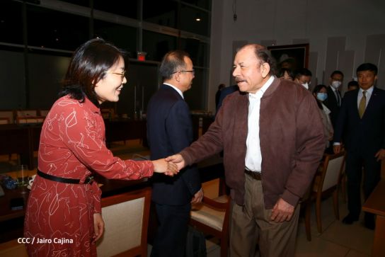 Presidente Daniel Ortega en encuentro con delegación de empresa estatal PowerChina