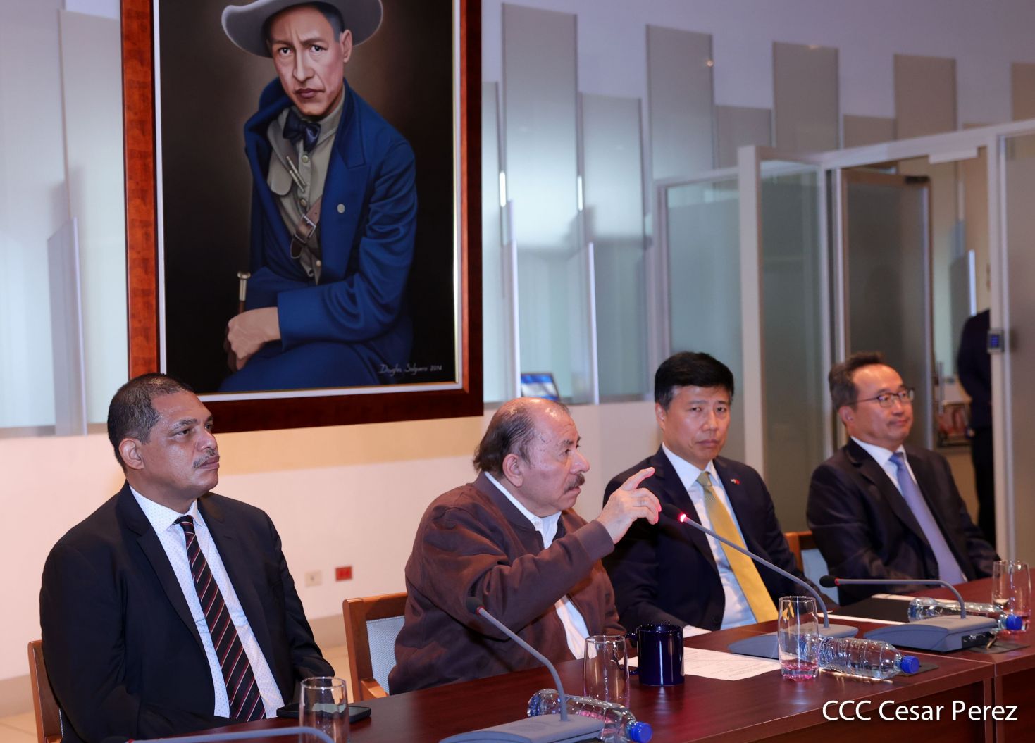 Presidente Daniel Ortega en encuentro con delegación de empresa estatal PowerChina