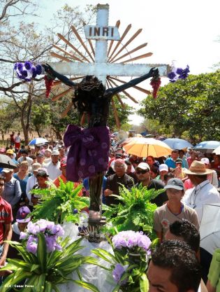 Cardenal Brenes y fieles católicos realizan cuarta peregrinación hacia el Santuario de Nuestro Señor de Esquipulas en La Conquista