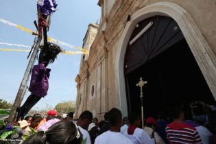 Cardenal Brenes y fieles católicos realizan cuarta peregrinación hacia el Santuario de Nuestro Señor de Esquipulas en La Conquista