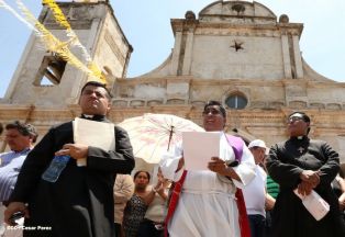 Cardenal Brenes y fieles católicos realizan cuarta peregrinación hacia el Santuario de Nuestro Señor de Esquipulas en La Conquista