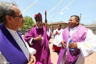 Cardenal Brenes y fieles católicos realizan cuarta peregrinación hacia el Santuario de Nuestro Señor de Esquipulas en La Conquista