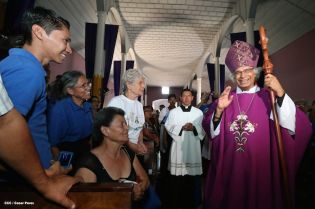 Cardenal Brenes y fieles católicos realizan cuarta peregrinación hacia el Santuario de Nuestro Señor de Esquipulas en La Conquista