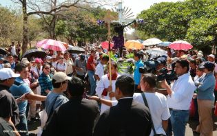 Cardenal Brenes y fieles católicos realizan cuarta peregrinación hacia el Santuario de Nuestro Señor de Esquipulas en La Conquista