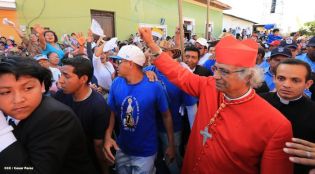 Masaya se desbordó en recibimiento al Cardenal Leopoldo Brenes